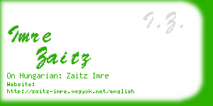 imre zaitz business card
